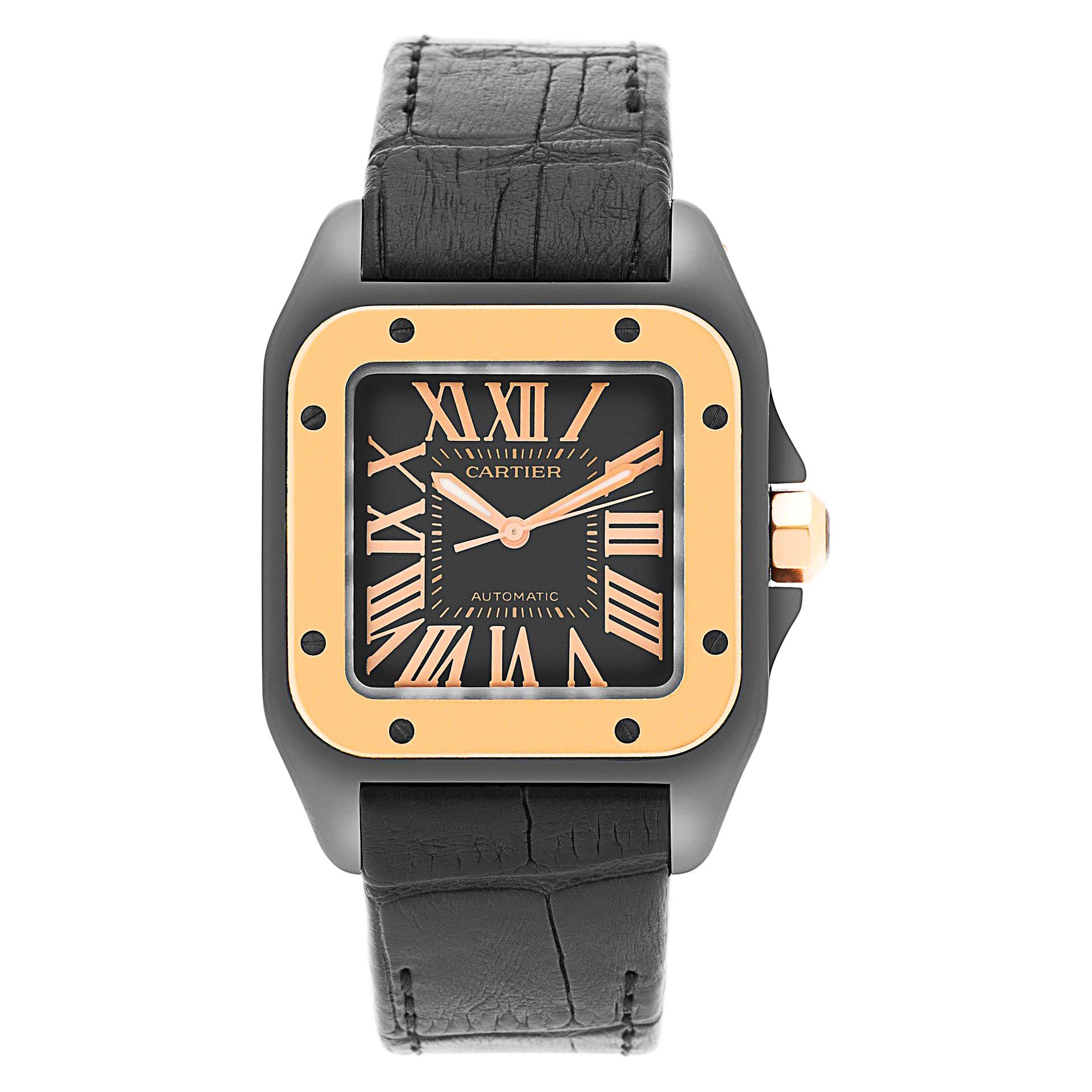 Certified Authentic Cartier Santos 1006180, Silver Dial For Sale