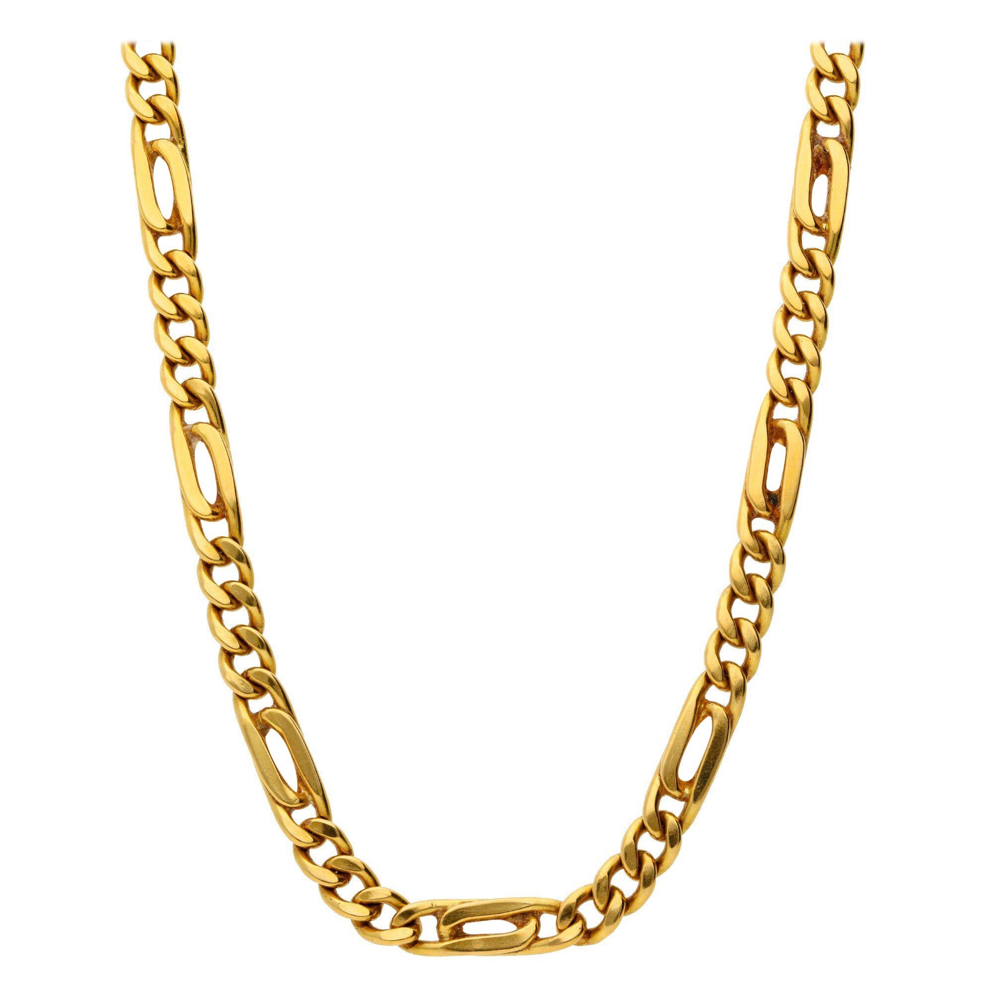 Pre-Owned 18 Carat Yellow Gold Figaro Chain