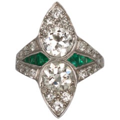 Antique .75 Carat Diamond Platinum Engagement Ring