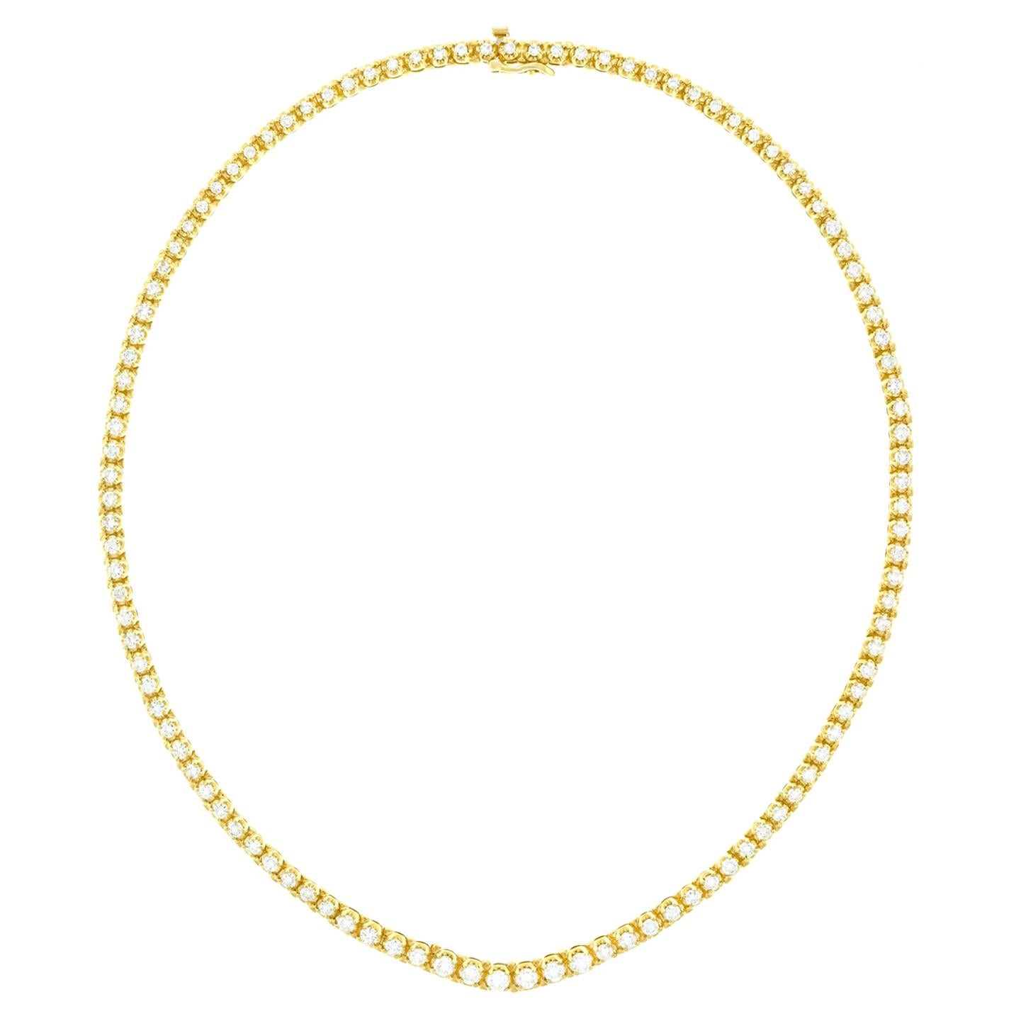 Diamond-set Gold Riviere Necklace
