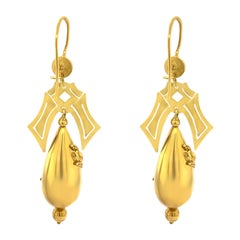viktorianische Ohrringe aus 18 Karat Gelbgold
