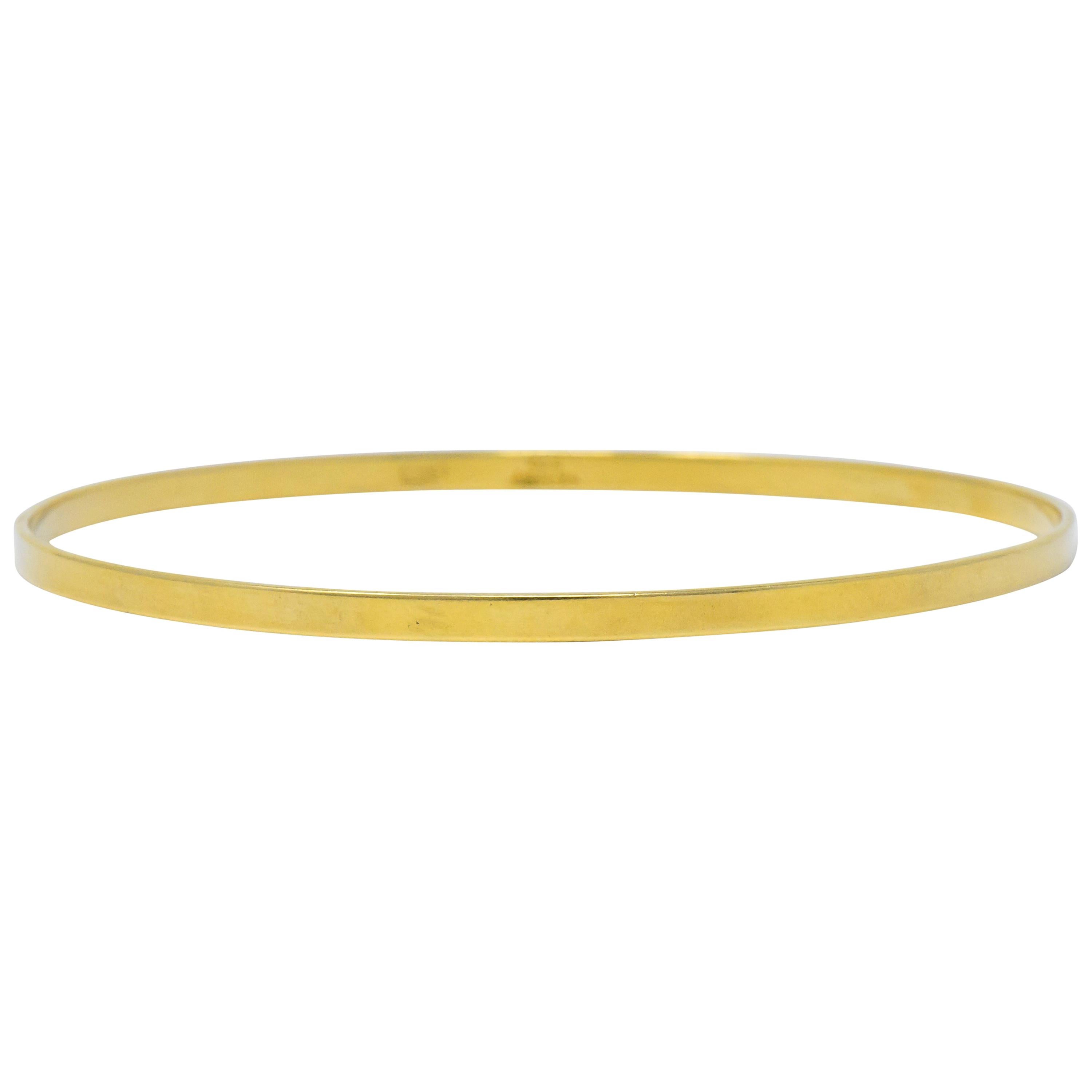 Tiffany & Co. Contemporary 14 Karat Gold Bangle Bracelet