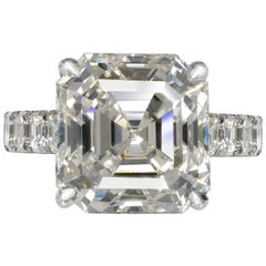 Harmony 9 Carat Rectangular Cut J Color VS Clarity Diamond Engagement Ring