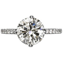 Valerie 3 Carat Round Cut H Color Vs2 Clarity Diamond Ring '3.41 Carat'