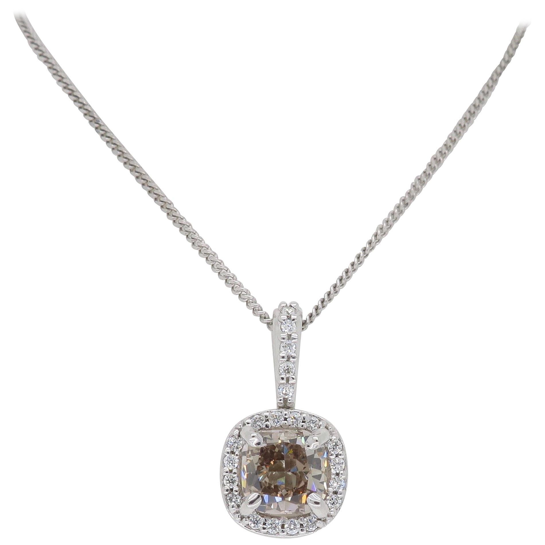 Emerald Cut Diamond Solitaire Necklace at 1stDibs emerald cut diamond