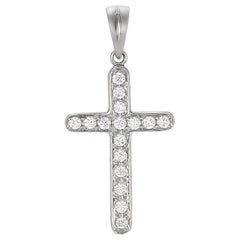 Small White Gold Diamond Pendant