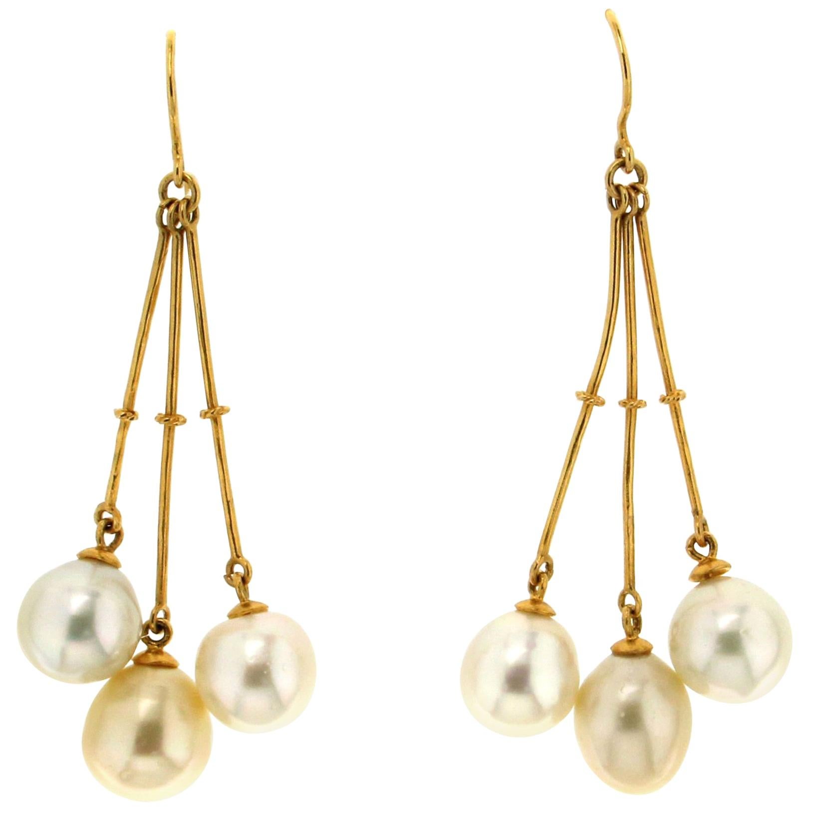 Waverly Gold Pearl Drop Earrings main image 0
