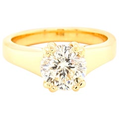 Stunning 1.57 Carat Star 129 Diamond with AGS Lab Report in 18 Karat Yellow Gold