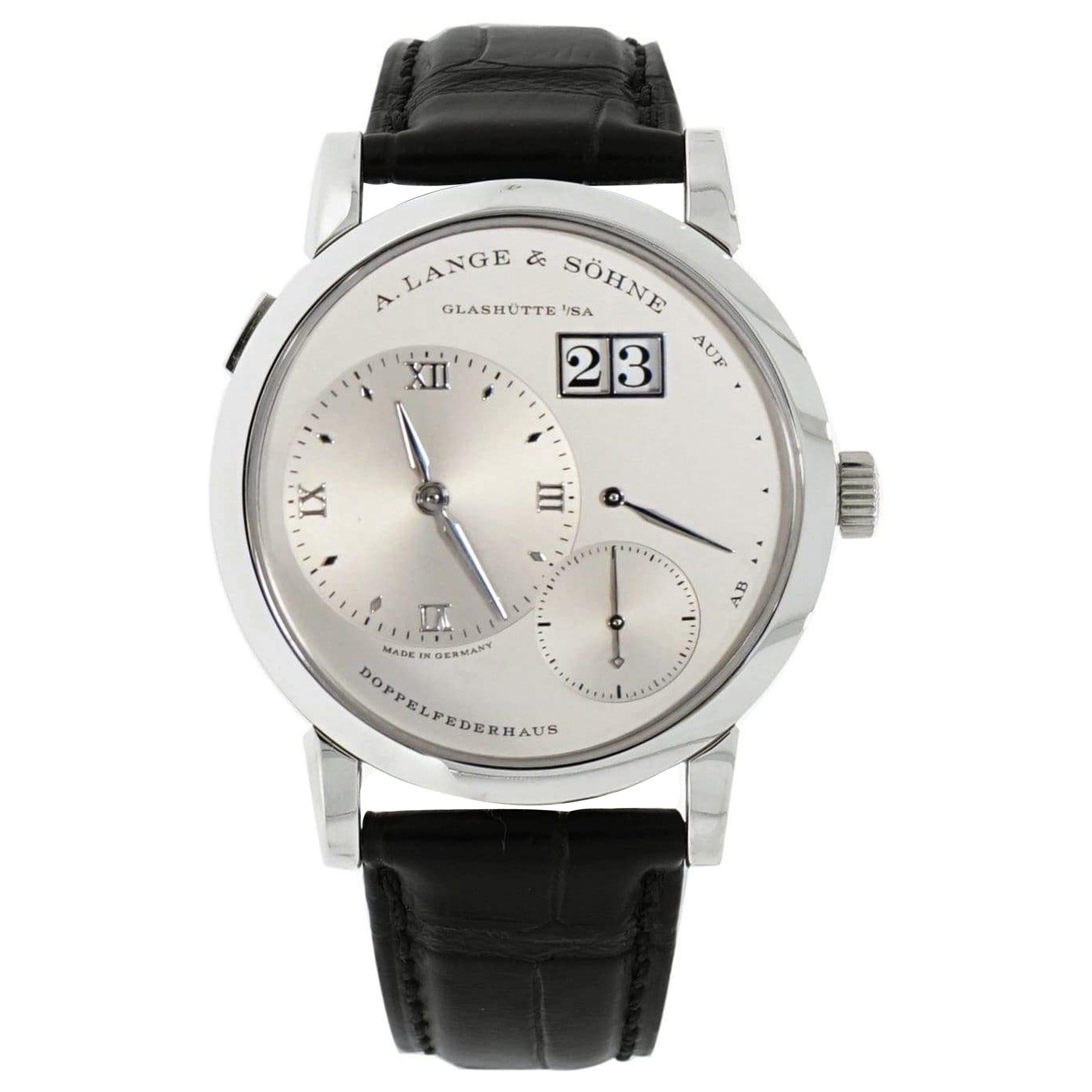 A. Lange & Sohne "Lange 1" Platinum Wristwatch
