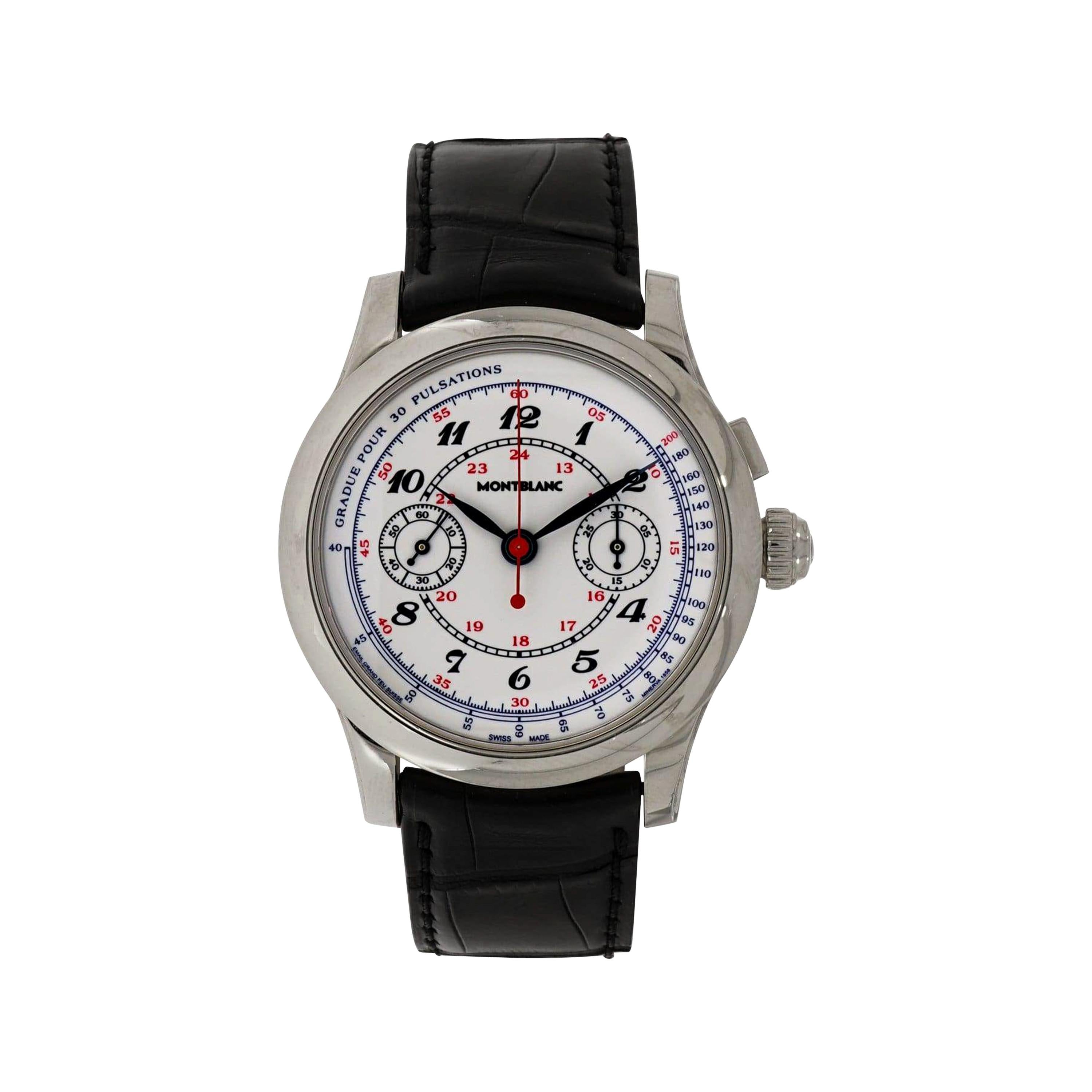 Montblanc Pulsographe White Gold Wristwatch