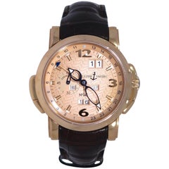 Vintage Ulysse Nardin GMT Perpetual Calendar Rose Gold Watch