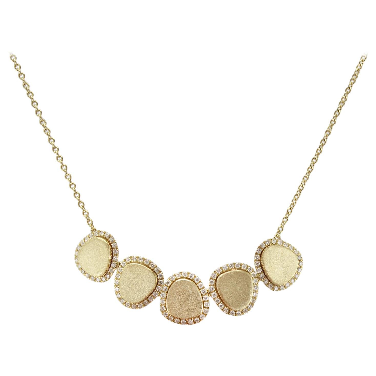 White Diamond 18 Karat Gold Necklace For Sale
