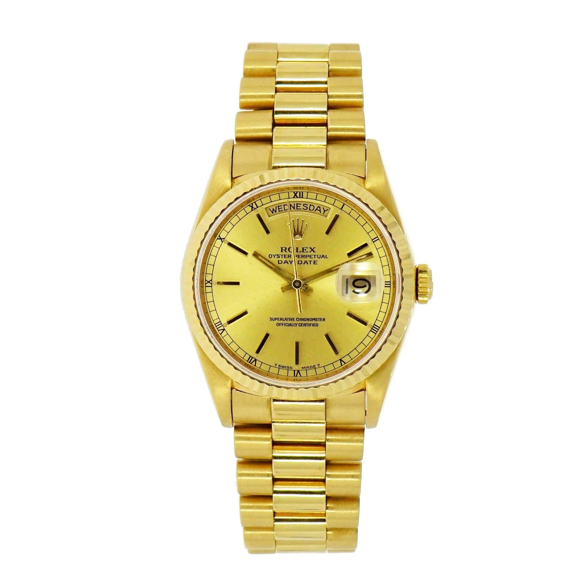 Vintage Rolex Day-Date 18 Karat Yellow Gold