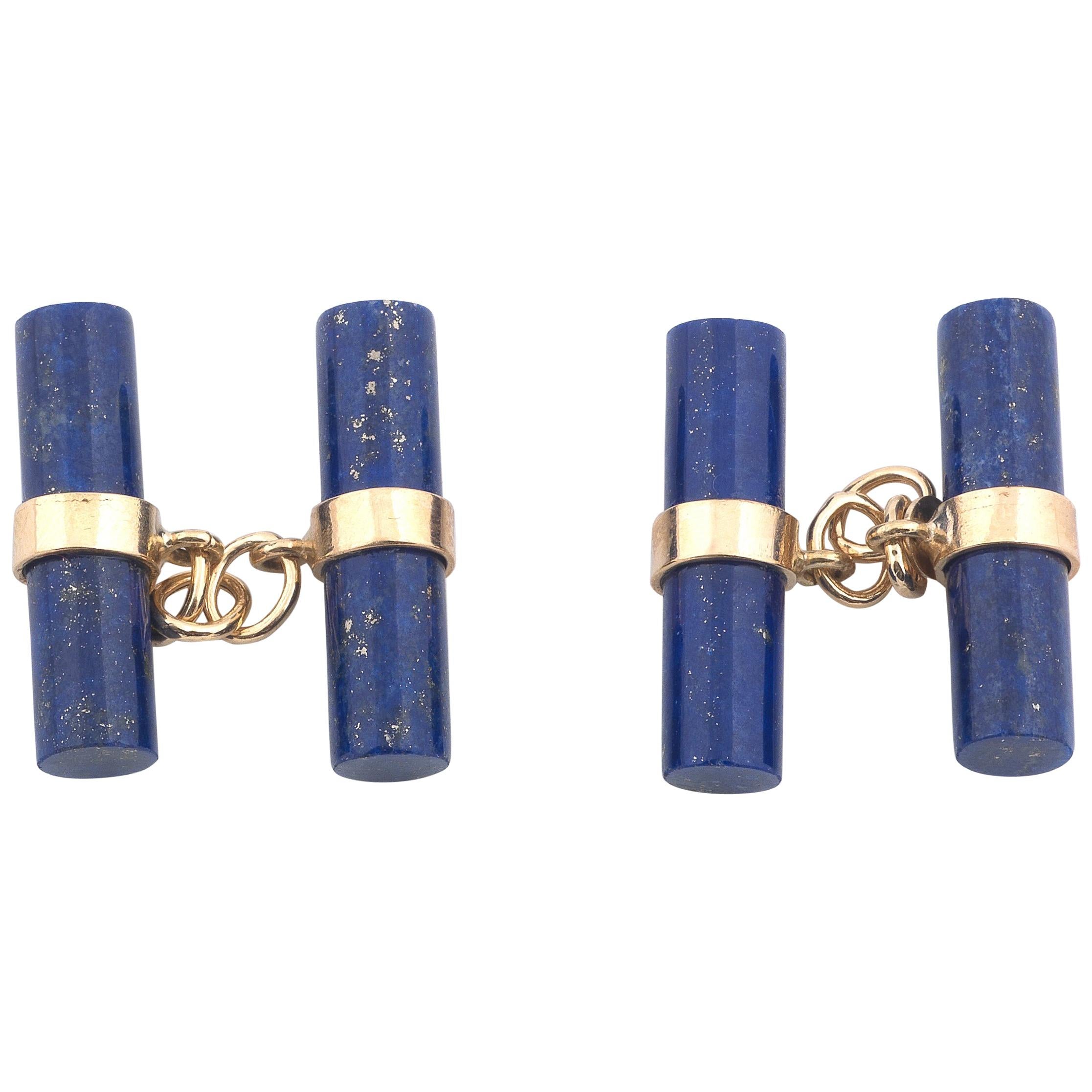 Gold and Lapis Lazuli Cufflinks