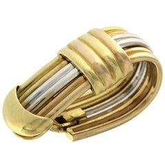 3-Color 18 Karat Earrings with Clip