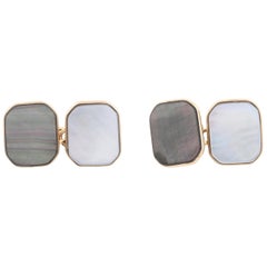 Gold and Mother of Pearl Cufflinks