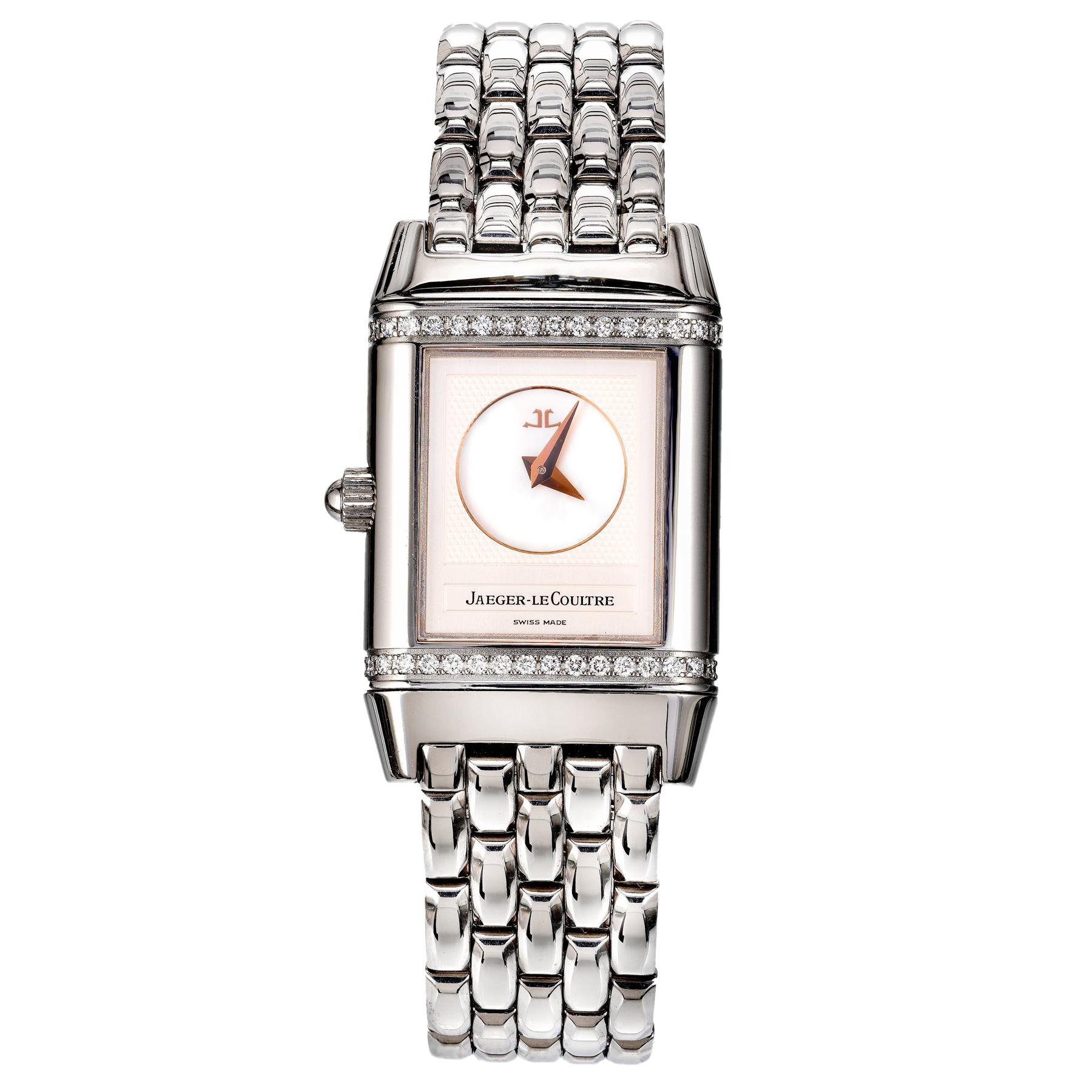 Jaeger-Le Coultre Reverso Steel Ladies Wristwatch Ref 266.8.44