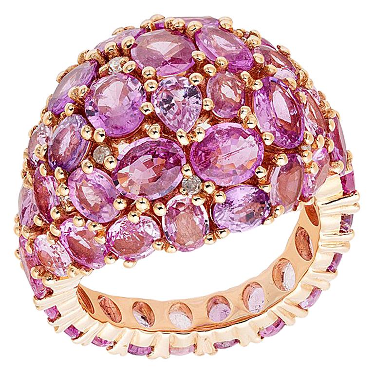 Ruchi New York Dome Pink Sapphire Cocktail Ring