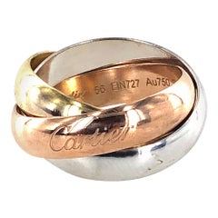 Cartier Trinity Rolling Ring 18 Karat Tri-Color Gold