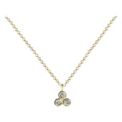 Emily Kuvin Gold Triple Diamond Necklace