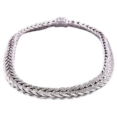 John Hardy Sterling Silver “Raja Collection” White Sapphire Necklace