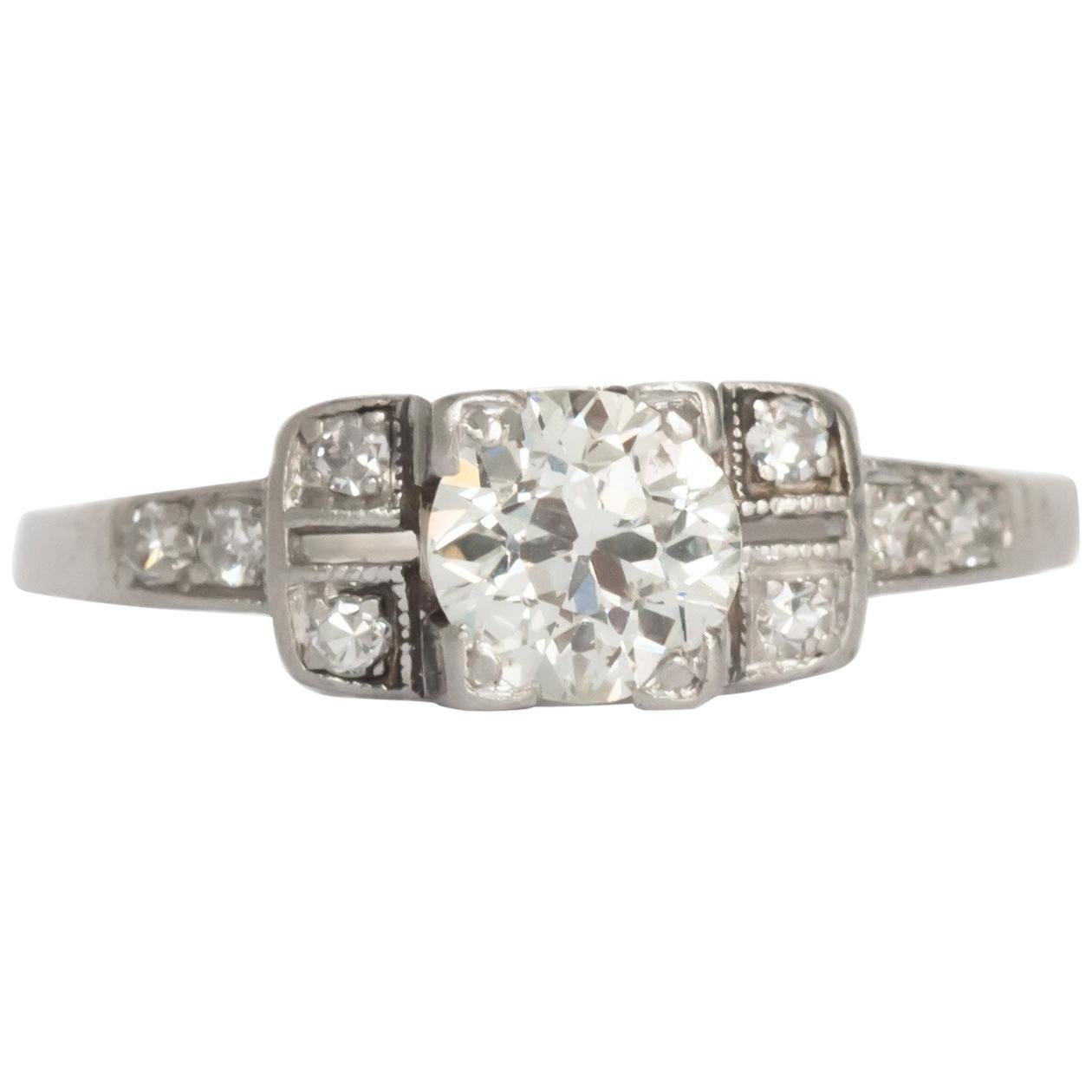 .52 Carat Diamond Platinum Engagement Ring For Sale