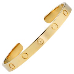 Cartier Yellow Gold Open Cuff Love Bracelet 2018 Box and Papers