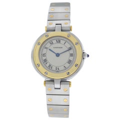 Ladies Cartier Santos Ronde 18 Karat Yellow Gold Quartz Watch