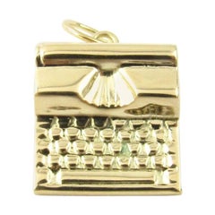 14 Karat Yellow Gold Typewriter Charm