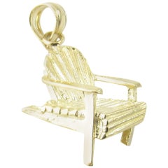 14 Karat Yellow Gold Adirondack Chair Charm