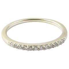 Vintage 14 Karat White Gold Diamond Wedding Band Ring
