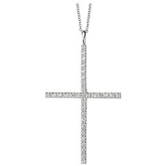 Ileana Makri - 18k white gold and white diamond Classic Cross