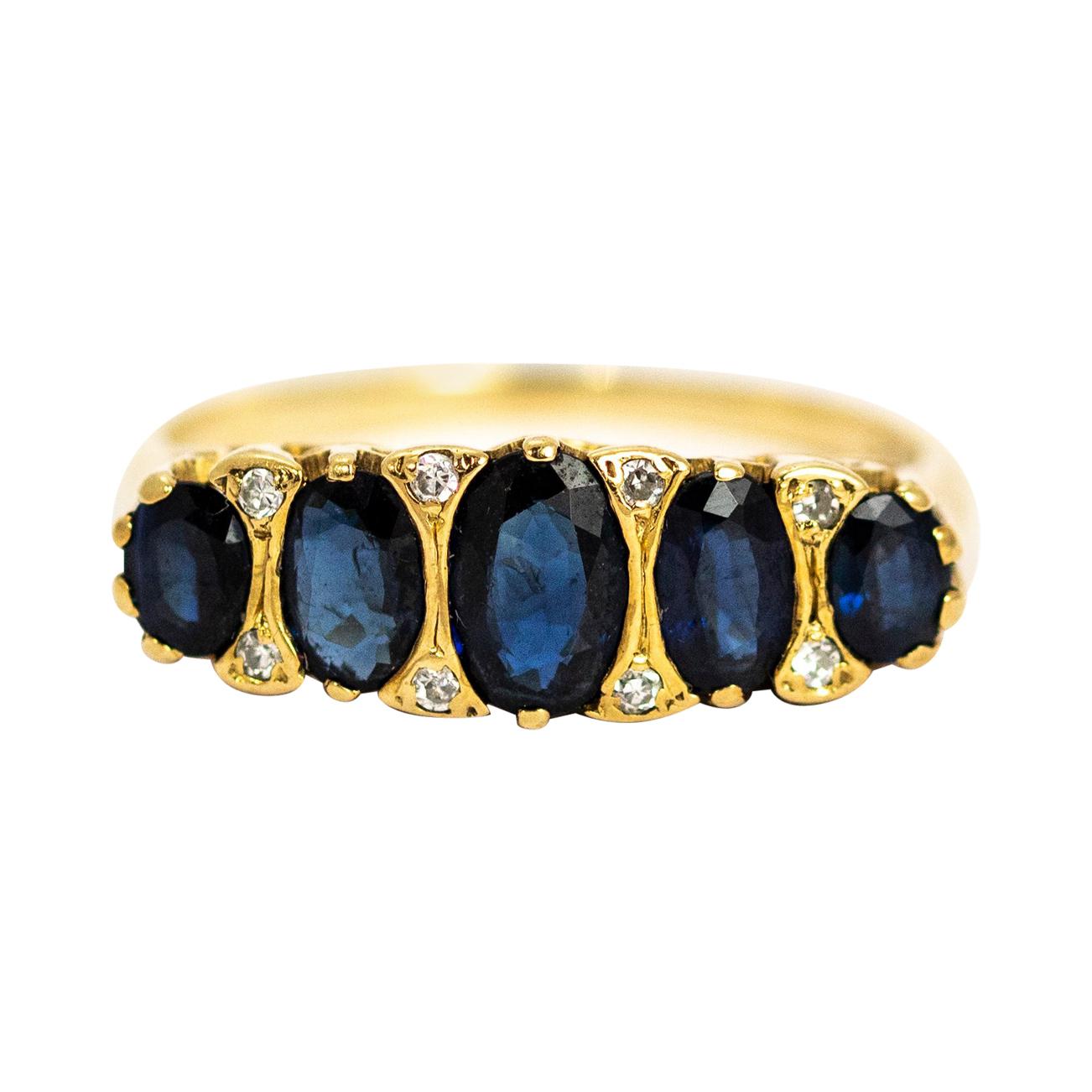 Vintage Sapphire and 9 Carat Gold Ring
