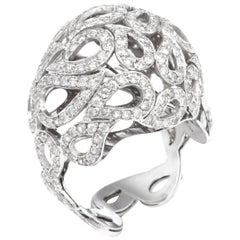 3ct Diamond Dome Ring Vintage 18 Karat White Gold Estate Fine Jewelry Heirloom 8
