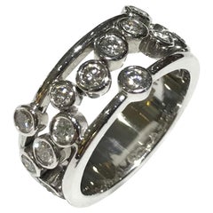 Custom Made Bubble Ring with 1.02 Bezel Set Diamonds