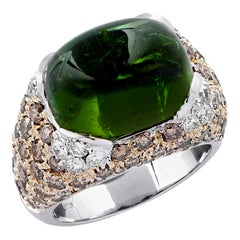 7.50 Carat Tourmaline and Diamond Ring