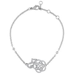 Chanel 18 Karat White Gold Camelia Diamond Bracelet