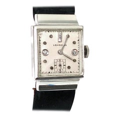 Used Deco 14 Karat Gold Longines Mechanical Watch with Original Satin Band