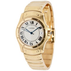 Cartier Santos Ronde 18 Karat Yellow Gold Swiss Automatic Watch
