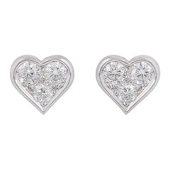 Tiffany & Co. Platinum Hearts Diamond Earrings