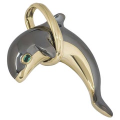 Cartier Hematite and Yellow Gold Dolphin Charm/Pendant