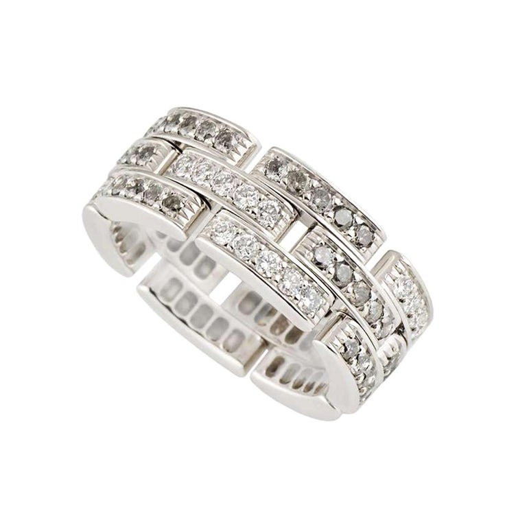 Cartier Maillon Panthere Diamond Links and Chain Ring 1.53 Carat at 1stDibs  | cartier chain ring, cartier chain link ring, cartier ring chain