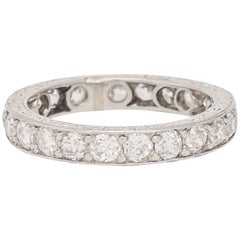 Art Deco 1.75 Carat Old Cut Diamond Eternity Ring