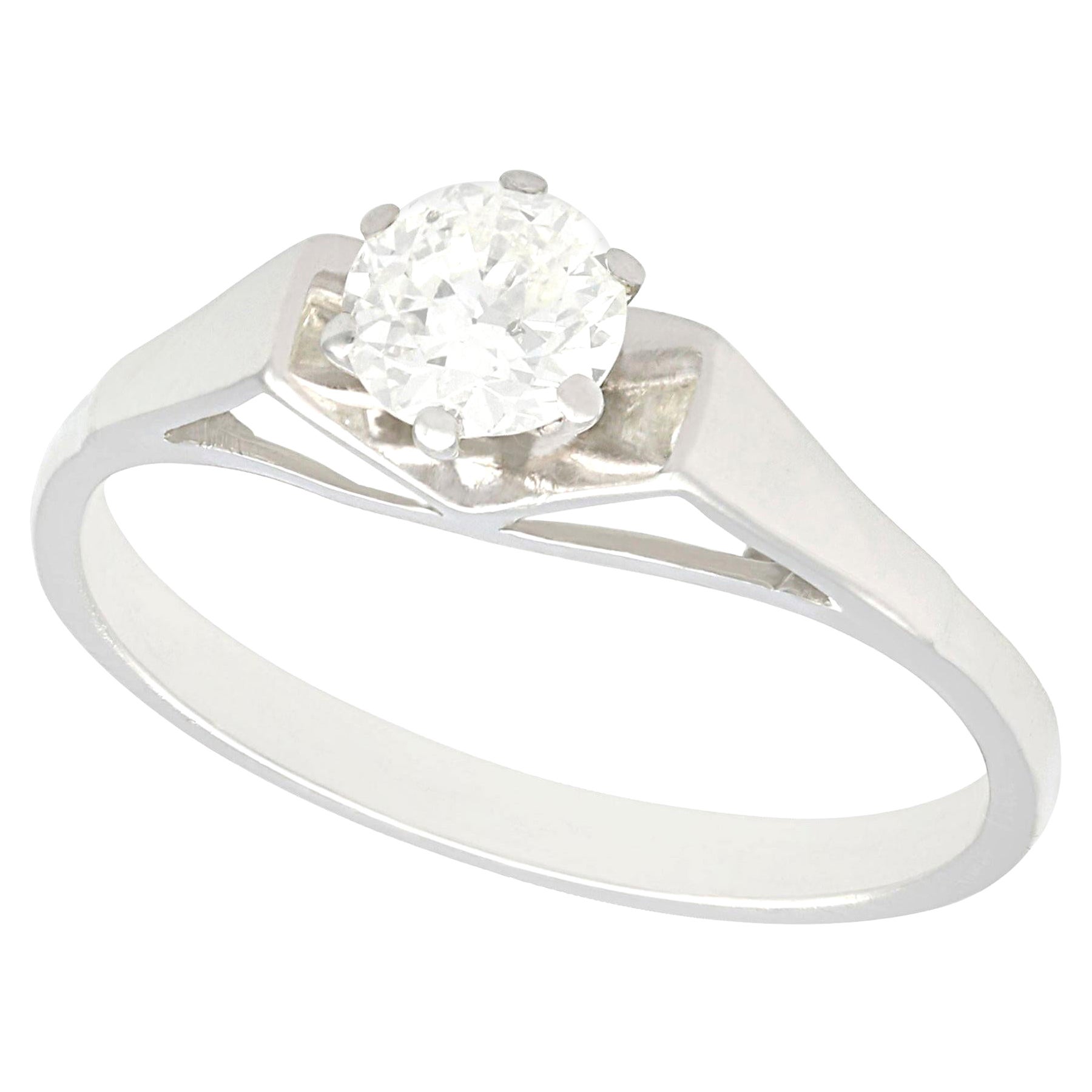 Antique Russian Diamond Solitaire Gold Mens Ring at 1stDibs antique