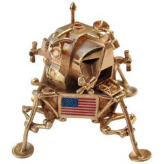 Vintage 14 Karat Gold model of Apollo 11 articulated Lunar Excursion, 1969 Module, USA