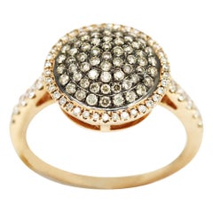 Morris & David 14 Karat Rose Gold 0.75 Carat Diamond Pave Ring