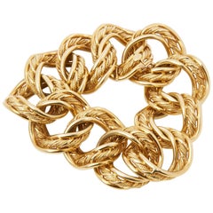 Kutchinsky 18 Karat Yellow Gold 1960's Heavy Link Vintage Bracelet