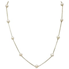 10 Karat "Pearl and Chain" Necklace