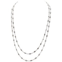 Antique Long Silver Necklace