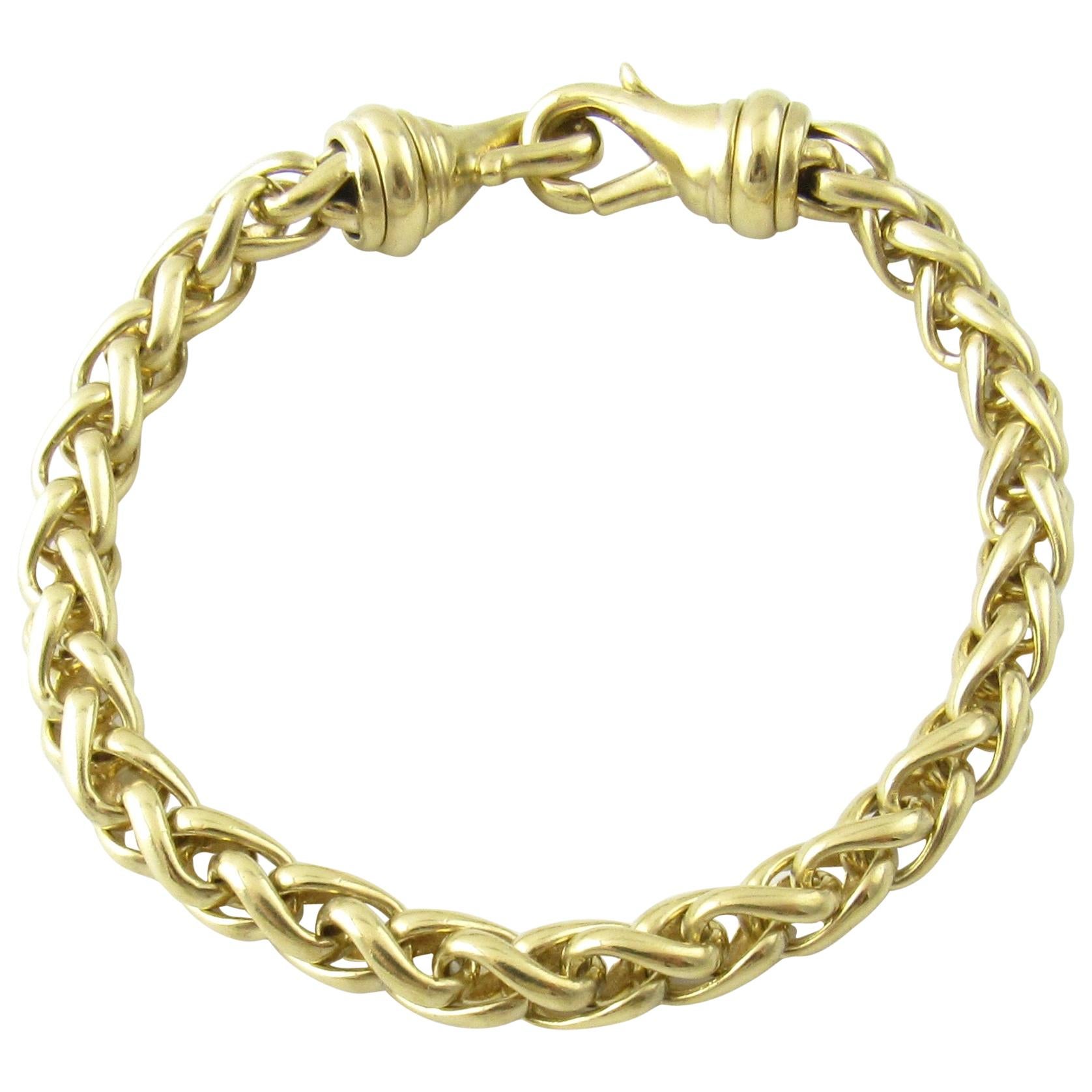 David Yurman 18 Karat Yellow Gold Wheat Chain Bracelet